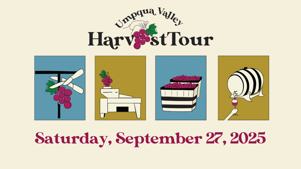Harvest Tour logo for 2025 Umpqua Valley event